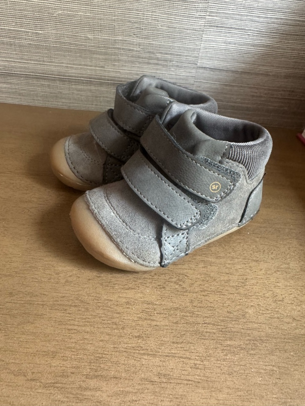 Toddler Grey Suede Hook & Loop Boots - Unbranded Stride Rite
